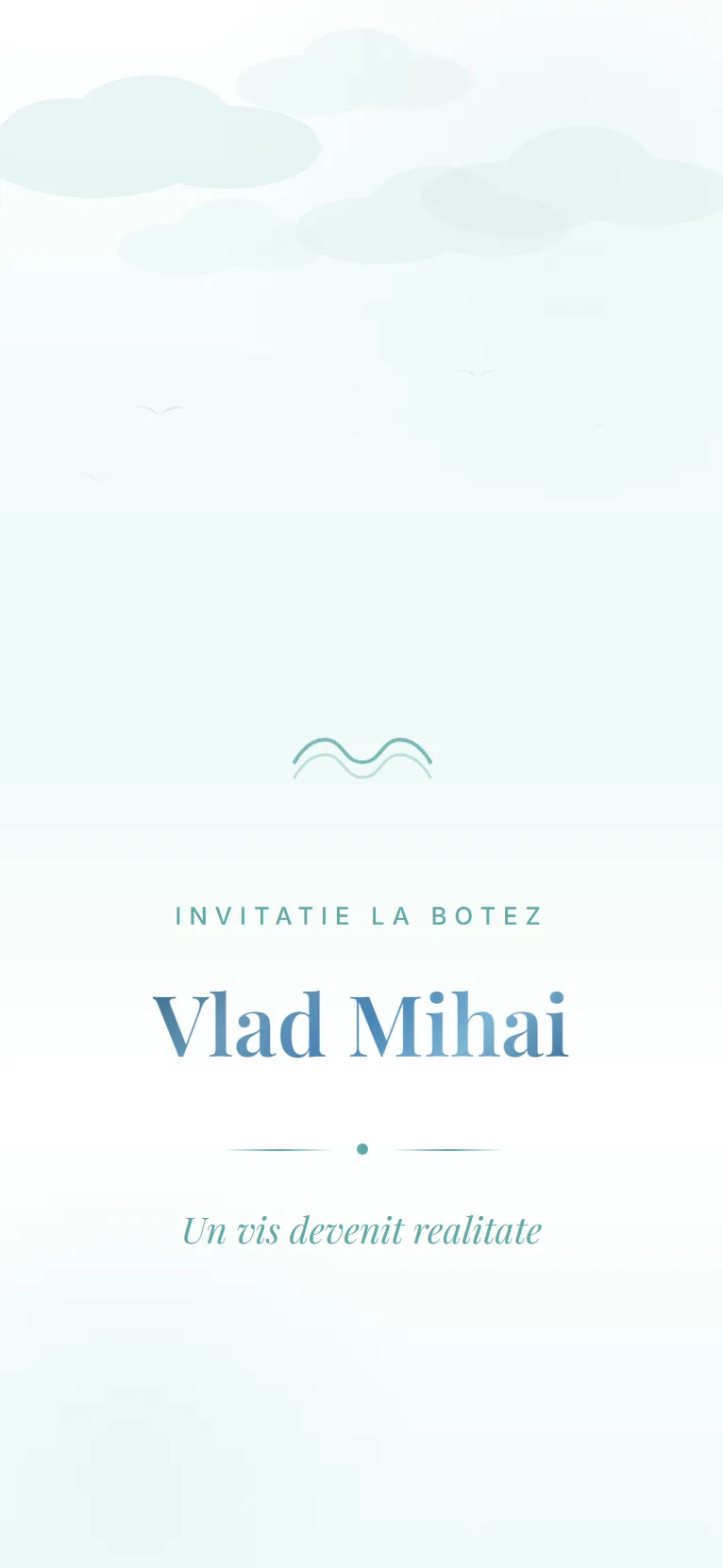 Invitație botez Modern Minimalist